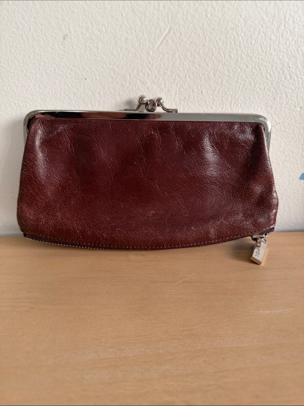 HOBO Mavis Kisslock Chocolate Clutch